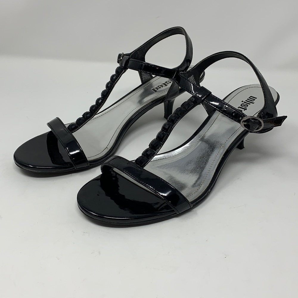 Unlisted Black Patent Leather Ankle Strap Shoes 9M
